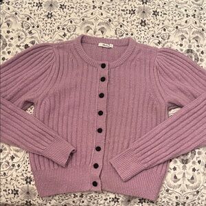 Madewell Lilac Button-Up Cardigan